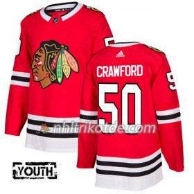 Chicago Blackhawks Trikot Corey Crawford 50 Adidas 2017-2018 Rot Authentic - Kinder